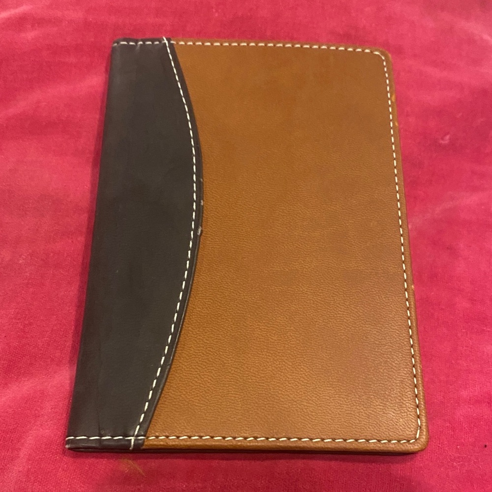 Brown and Black Leather Travel Wallet